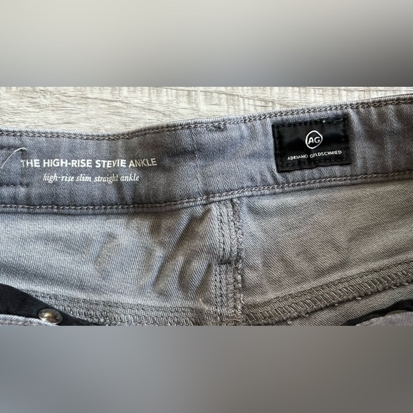 Adriano Goldschmied Anthropologie Stevie High Rise Slim Straight Ankle Jeans 27 - Picture 7 of 10